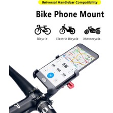 Yunjin Shop Titanium A Tarzı Alüminyum Alaşımlı Bisiklet Cep Telefonu Hole Dönebilen Ayarlanabilir Bisiklet Mtb Telefon Tutucu Kaymaz Bisiklet Aksesuarları Standı (Yurt Dışından)