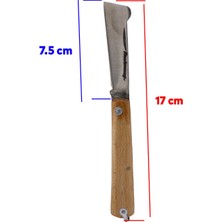 Nzb Aşı Bıçağı Profesyonel Çelik Tepeli Uçlu Bağ Ağaç Budama Aşı Çakısı 170 mm Ahşap Saplı Bıçak Çakı