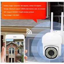 Qasul Cmr-13 Kablosuz 360° Hd Sesli Su Geçirmez Wifi Smart Kamera Dış Mekan Kamerası Yoosee Uygulamalı