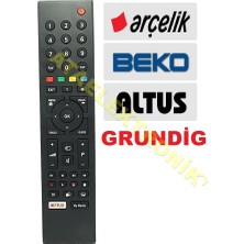 Ata Elektronik Arçelik BEKO GRUNDİG Smart LED Televizyon TV KUMANDASI Netflix Tuşlu