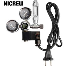 Longbangdian Shop Kabarcık Ölçer Stili G5-8 Abd Fişi Nıcrew Akvaryum Co2 Regülatörü, Çek Valfli Kabarcık Sayacı Manyetik Solenoid Valf Akvaryum Co2 Basınç Düşürücü Valf (Yurt Dışından)