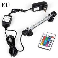 Longbangdian Shop 19CM Ab Tarzı Balık Tankı Işık LED Uzaktan Kumanda Renk Değişikliği Balık Tankı Lambası Rgb Abd Ab Tak Dalgıç Balık Tankı Işık IP68 Su Geçirmez (Yurt Dışından)