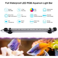 Longbangdian Shop 19CM Ab Tarzı Balık Tankı Işık LED Uzaktan Kumanda Renk Değişikliği Balık Tankı Lambası Rgb Abd Ab Tak Dalgıç Balık Tankı Işık IP68 Su Geçirmez (Yurt Dışından)