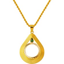 Bilezikci Damla 14 Ayar Çeyrek Altın Çerçeveli Kolye