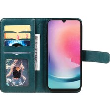 Seashell Digital Samsung Galaxy A54 Için 5g Flip Cover 10 Kart Yuvası Stand Deri Cüzdan Telefon Kılıf Yeşil (Yurt Dışından)