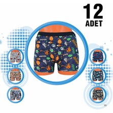 Dondeza Aldeza 550 Erkek Çocuk Boxer Renkli 12'li Yumuşak Dokulu Konforlu Tasarım