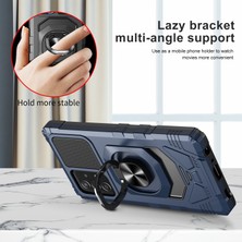 Seashell Digital Samsung Galaxy A53 5g Için Pc+Tpu Kickstand Telefon Kılıfı, Air Minder Koruyucu Kapak Araba Montajı Metal Sac Mavi (Yurt Dışından)