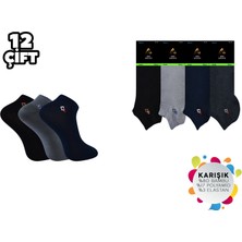 ADG Socks Adg 3013 Dikişsiz Erkek Bambu Patik 12'li