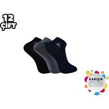 ADG Socks Adg 3011 Dikişsiz Erkek Bambu Patik 12'li