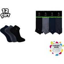 ADG Socks Adg 3015 Dikişsiz Erkek Bambu Patik 12'li