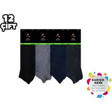 ADG Socks Adg 3017 Dikişsiz Erkek Bambu Patik 12'li