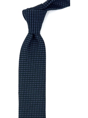 Kravatkolik Lacivert - Mavi Yün Slim Kravat SK7776