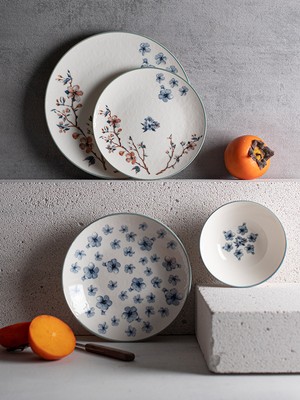 Chichi Home Sakura 24 Parça 6 Kişilik Yemek Takımı Çok Renkli Porselen Bulaşık Makinesinde Yıkanabilir