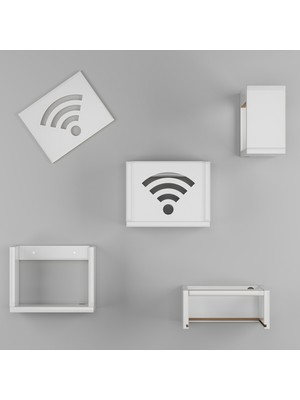 Bangu Duvar Düzenleyici Ahşap Dekoratif  Wifi Kutusu