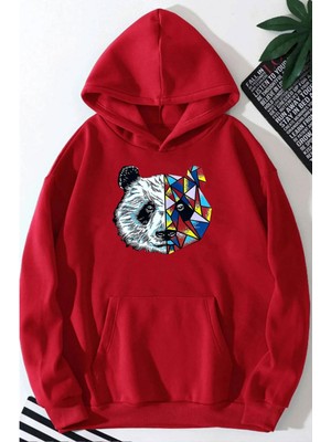 Medinenur Panda Baskılı Kapüşonlu Sweatshirt