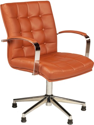 Bubu Home Antik Nikelajlı Ofis  Misafir Bekleme  Koltuğu 527