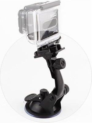 Mimozaavm Gopro Sjcam Xiaomi Yi Eken Soocoo Uyumlu Vantuz Vakumlu Araç Bağlantı Aparatı