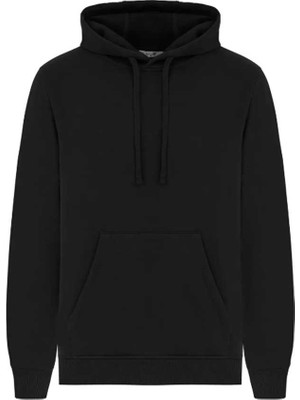 Medinenur Unisex Siyah Düz Basic Sweatshirt