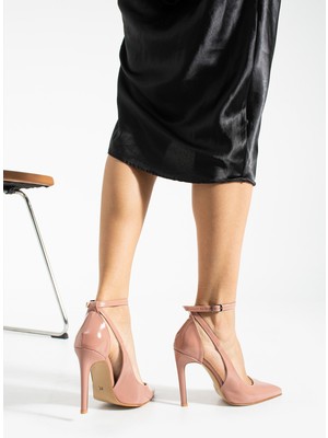 La Limar 10,5 cm Somo Rugan Bilekten Bağlamalı Stiletto Topuklu Ayakkabı