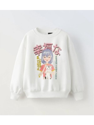 Seka Kız Çocuk Anime Sweatshirt Üst