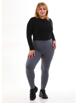 Vogsing 346 Battal Füme Geniş Fitilli Şardonlu Bayan Tayt