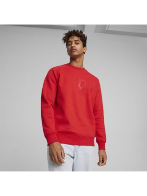 Puma 62380202 Ferrari Race Big Shield Crew Erkek Sweatshirt