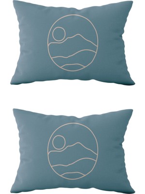 Evdek Çift Taraflı Dikdörtgen Kırlent Kılıf 2'li DS54