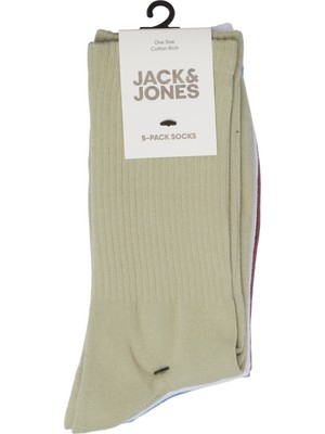 Jack & Jones 5'li Düz Renkli Çorap Paketi - Hugo