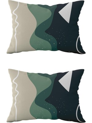 Evdek Çift Taraflı Dikdörtgen Kırlent Kılıf 2'li DS64