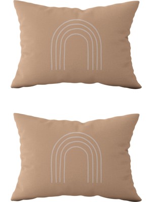 Evdek Çift Taraflı Dikdörtgen Kırlent Kılıf 2'li DS53