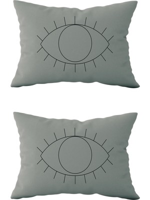 Evdek Çift Taraflı Dikdörtgen Kırlent Kılıf 2'li DS55