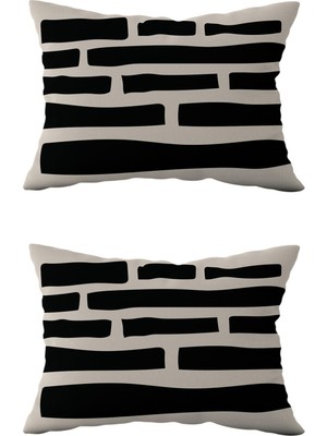 Evdek Çift Taraflı Dikdörtgen Kırlent Kılıf 2'li DS36