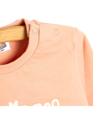 Hello Baby Hellobaby Basic  Happiness Yazılı Sweatshirt Kız Bebek