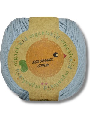 Organickid Organik Pamuk Amigurumi Punch 50 gr El Örgü Ipi  Okyanus Mavi