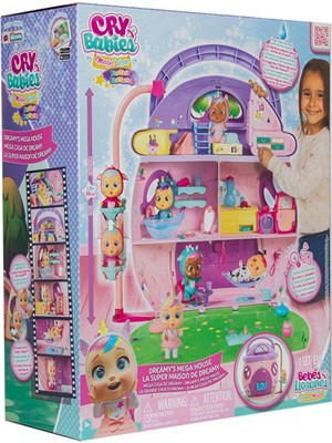 Cry Babies Dreamy Mega Ev Kız Çocuklar İçin 55 cm Boyutunda Eğlenceli Oyun Seti