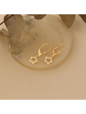 Nox Jewelry 925 Ayar Taşlı Yıldız Küpe