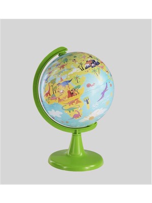 Gürbüz Dino World 15 cm Dünya Küresi ve 54 Parça Puzzle Renkli Eğlenceli Set