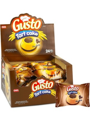 Cici Gusto Tart Kek Çikolata Soslu 45 Gr. 24 Adet (1 Kutu)