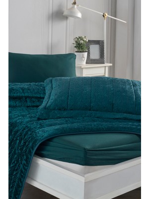 Elart Velvet Kadife Comfort Set Modern Uyku Seti Tek Kişilik Zümrüt Yeşili 2 Parça