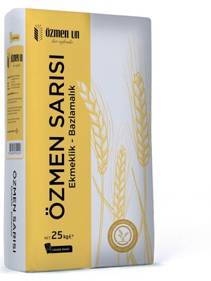 Özmen Un Özmen Sarısı Ekşi Mayalılar Sarı Durum Buğday Unu Ekmeklik Bazlamalık Un Özmen Un 25 kg