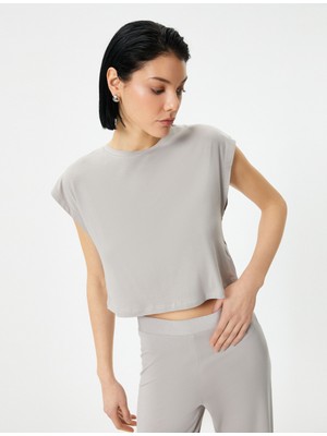 Koton Pijama Üstü Modal Bisiklet Yaka Kısa Kollu