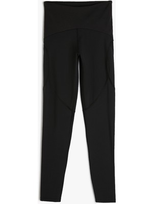 Koton Yüksek Bel Spor Tayt Slim Fit Dikiş Detaylı