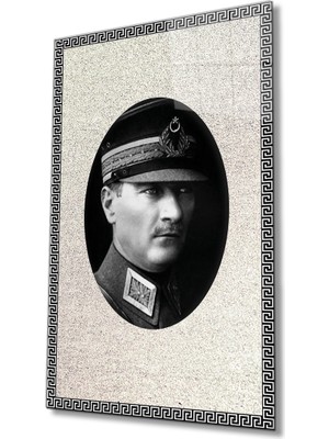 Miyrem Çerçeveli Atatürk Cam Tablo  36 x 23-Mıyrem