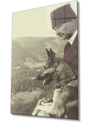 Miyrem Atatürk Cam Tablo  36 x 23-Mıyrem
