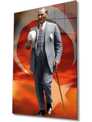 Miyrem Atatürk Cam Tablo  36 x 23-Mıyrem