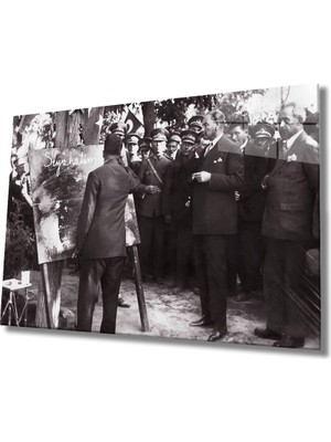 Miyrem Atatürk Cam Tablo  36 x 23-Mıyrem