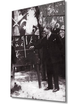 Miyrem Atatürk Cam Tablo  36 x 23-Mıyrem