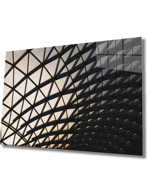 Miyrem Geometrik Mimari Cam Tablo  36 x 23-Mıyrem