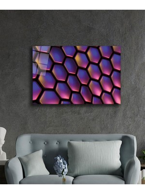 Miyrem Geometrik Mimari Cam Tablo  36 x 23-Mıyrem