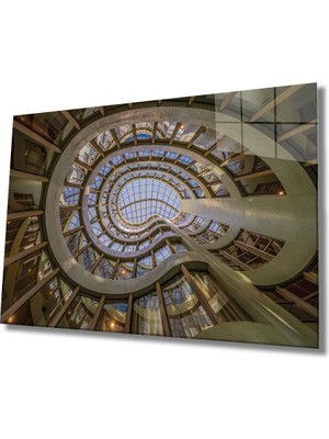 Miyrem Geometrik Mimari Cam Tablo  36 x 23-Mıyrem
